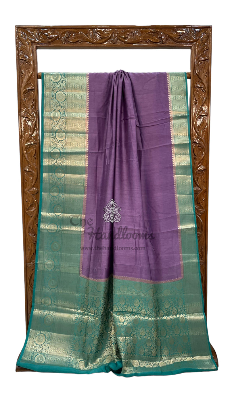 Pure Chiniya Silk Khaddi Handloom Banarasi Saree - The Handlooms