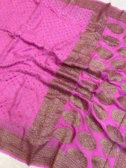 Khaddi Georgette Banarasi Saree -  Antique zari - The Handlooms