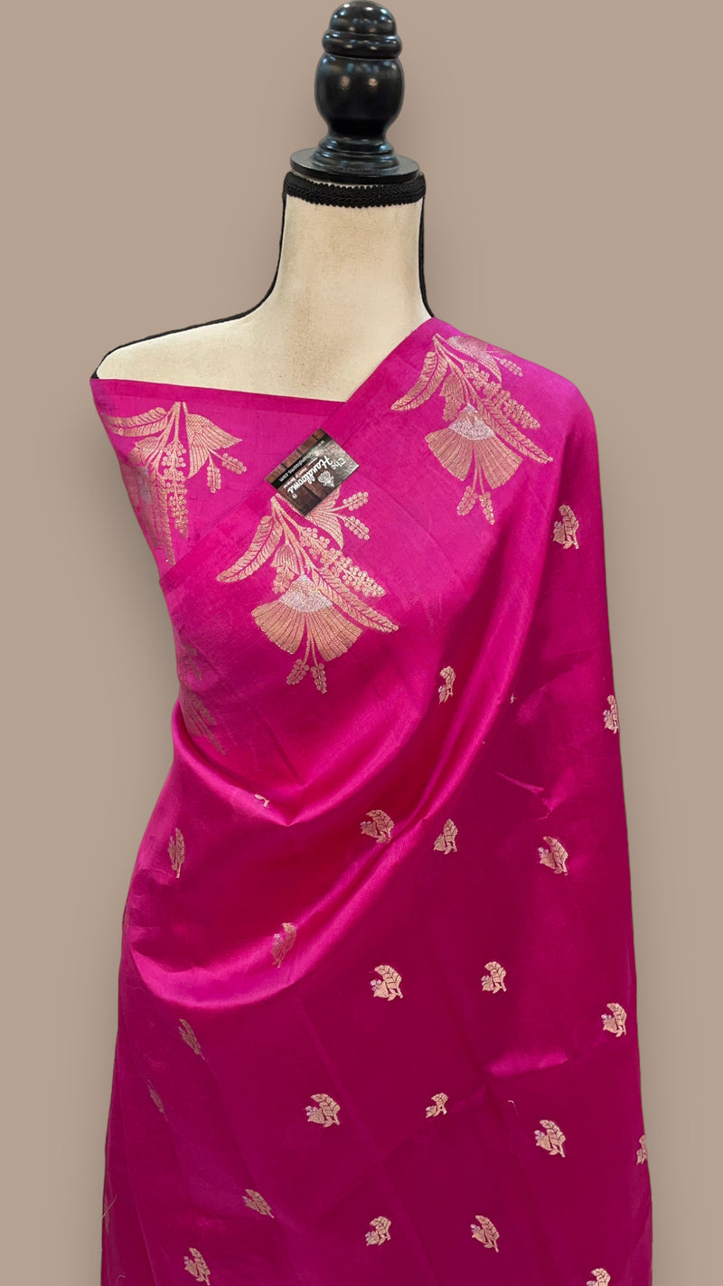 Pure Mango Silk Banarasi Handloom Saree - The Handlooms