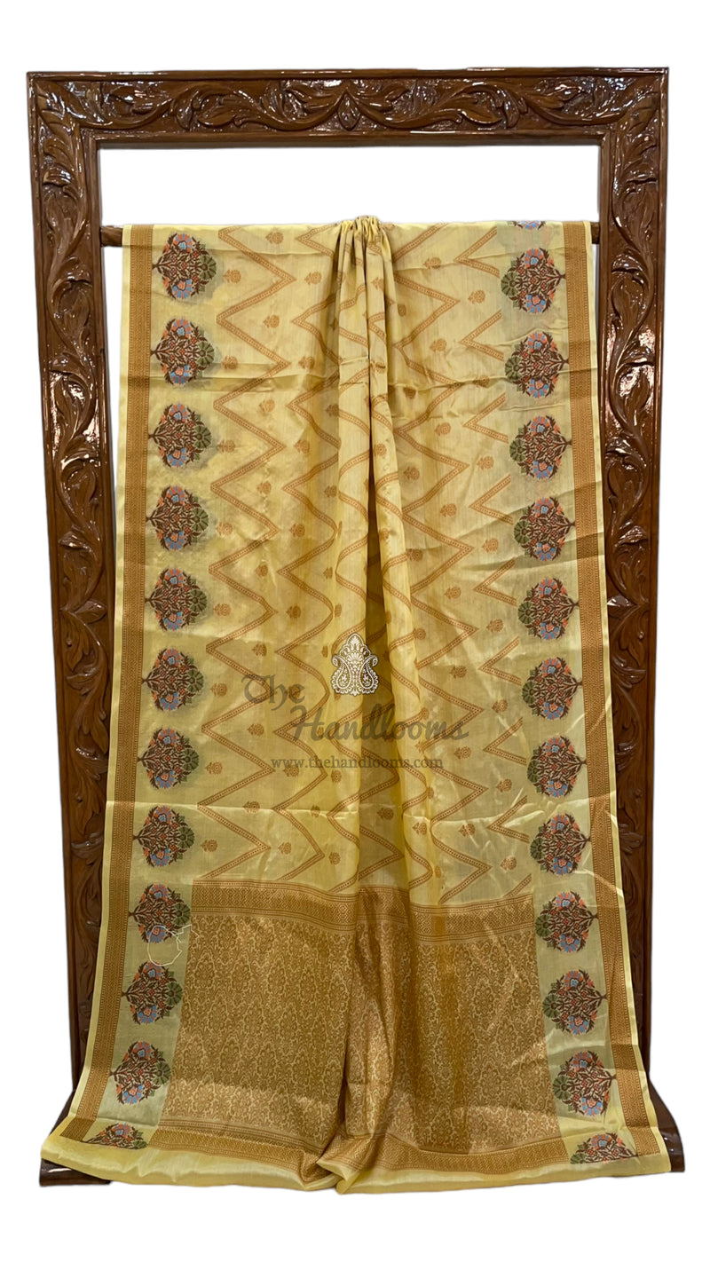 Pure Tussar Silk Handloom Banarasi Saree - The Handlooms