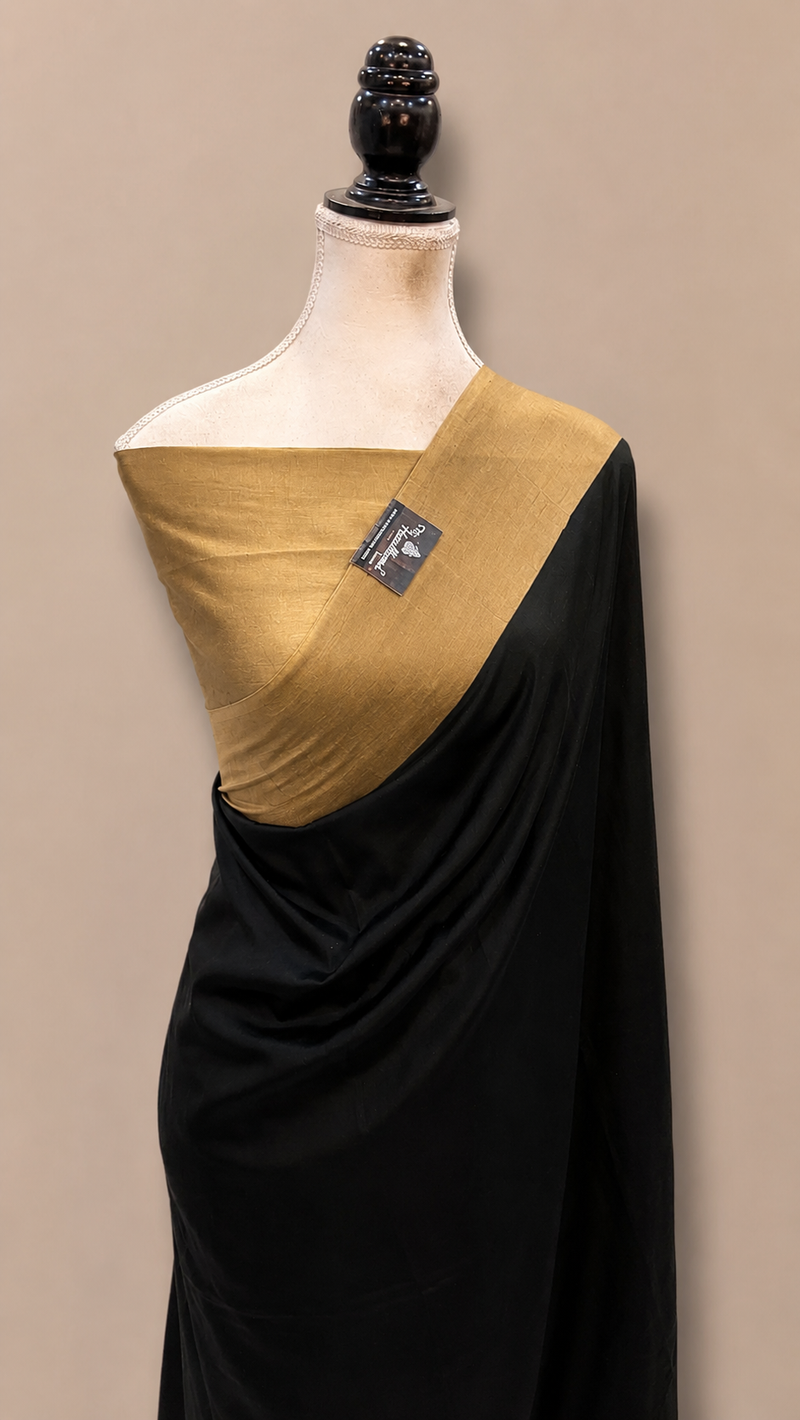 Pure Katan Silk Handloom Banarasi Saree-Plain