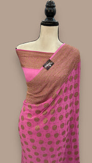 Khaddi Georgette Banarasi Saree -  Antique zari - The Handlooms