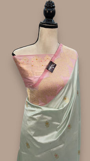 Pure Katan Silk Banarasi Handloom Saree - All over Kadua motifs With Meenakari - The Handlooms