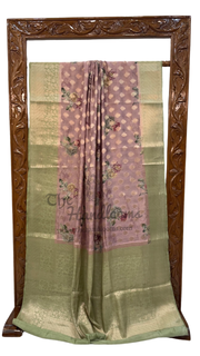 Pure Chiniya Silk Digital Print Handloom Banarasi Saree - The Handlooms