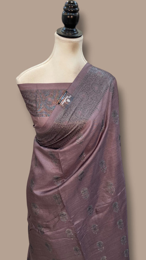 Pure Tussar Silk Handloom Banarasi Saree - The Handlooms