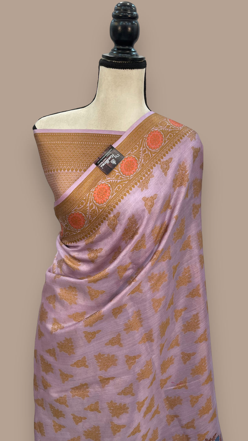 Pure Tussar Silk Handloom Banarasi Saree - The Handlooms