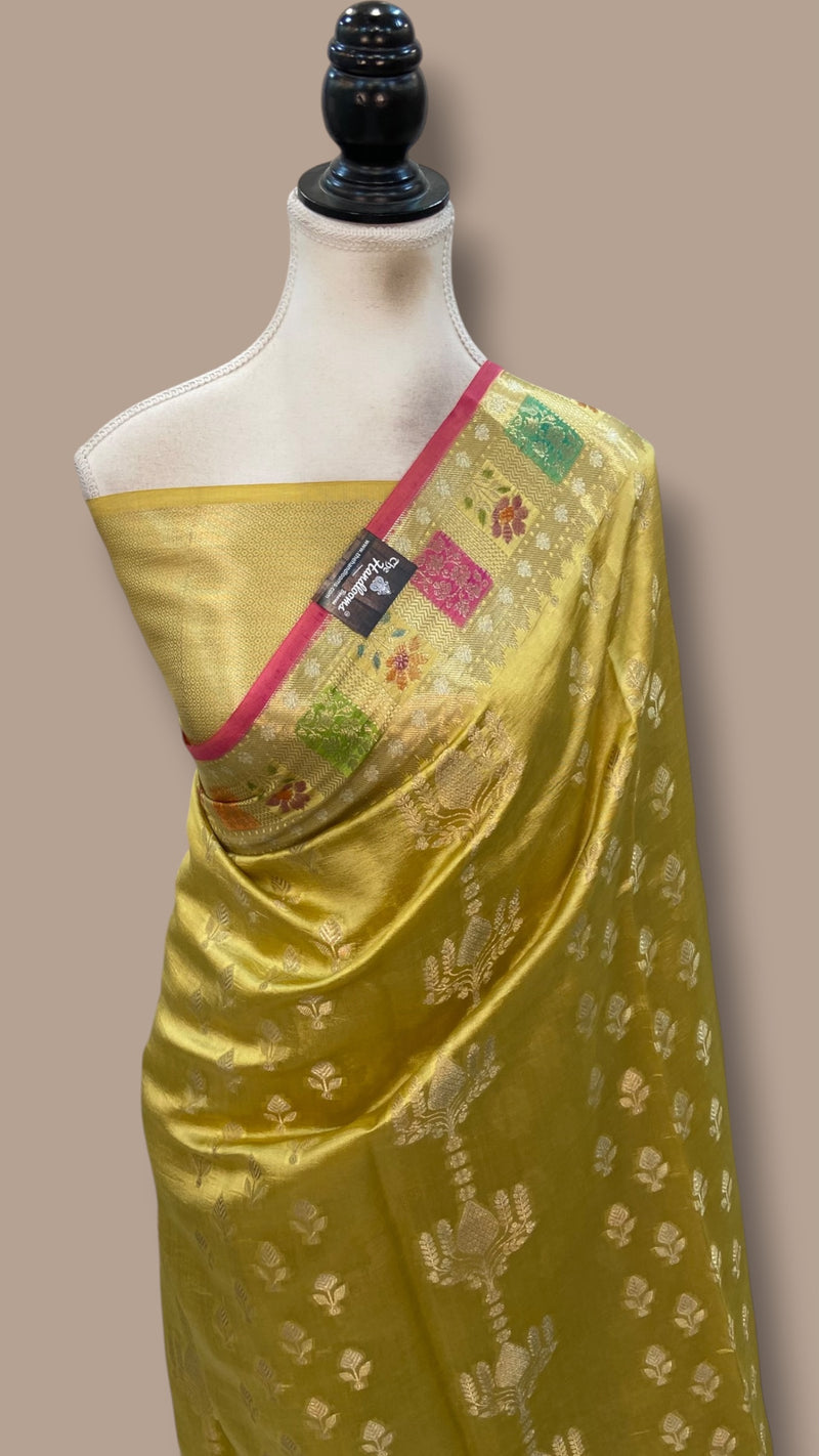 Pure Mango Silk Banarasi Handloom Saree