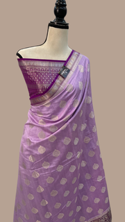 Pure Dupion Silk Banarasi Saree - Gold Zari - The Handlooms