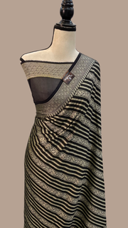 Pure Chiffon Khaddi Banarasi Saree - The Handlooms