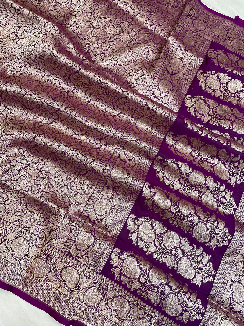 Pure Katan Silk Banarasi Handloom Saree - Tanchui Brocade - The Handlooms