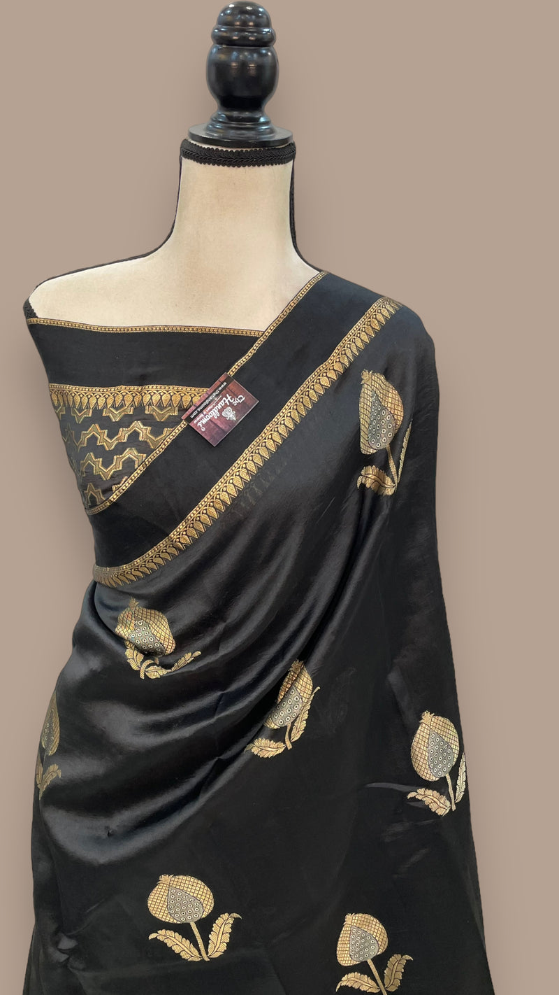 Pure Mango Silk Banarasi Handloom Saree - The Handlooms