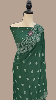Pure Georgette Chikankari Handloom Banarasi Saree - The Handlooms