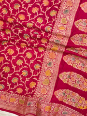 Pure Chiffon Khaddi Banarasi Saree - The Handlooms