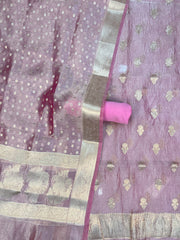 Pure Kora Tissue Handloom Banarasi Dress material - The Handlooms