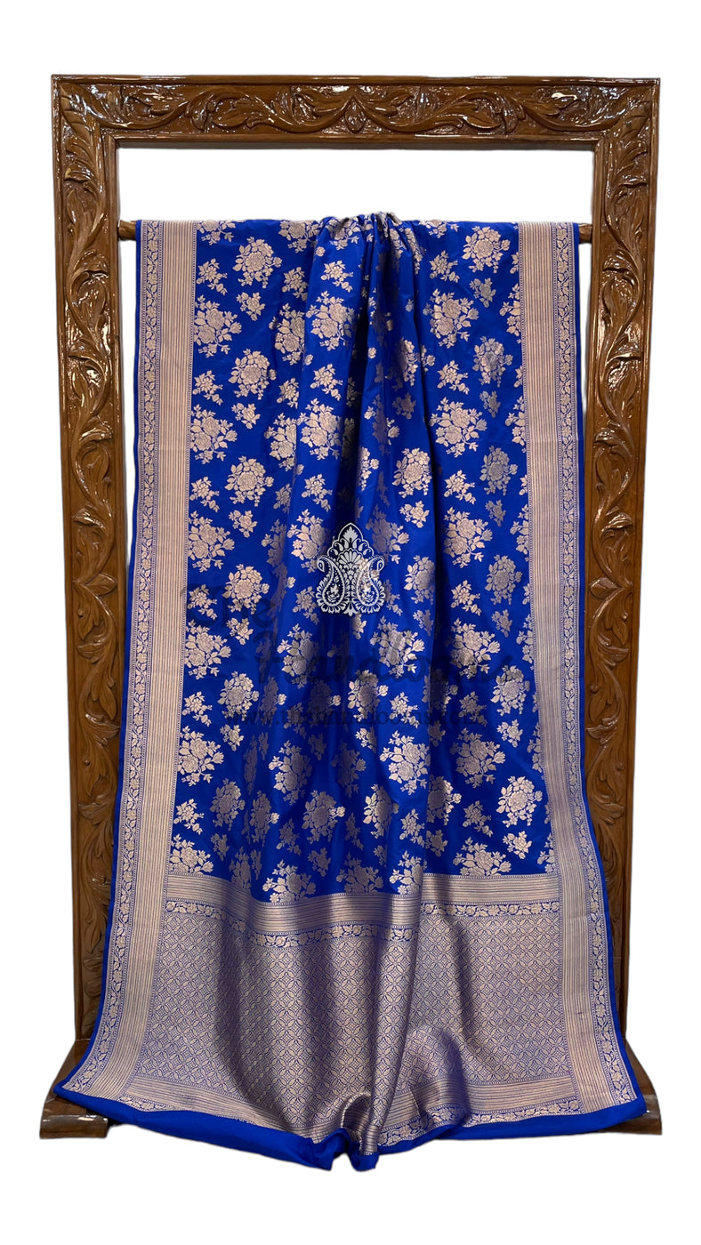 Pure Katan Silk Banarasi Handloom Saree - All over Jaal work - The Handlooms
