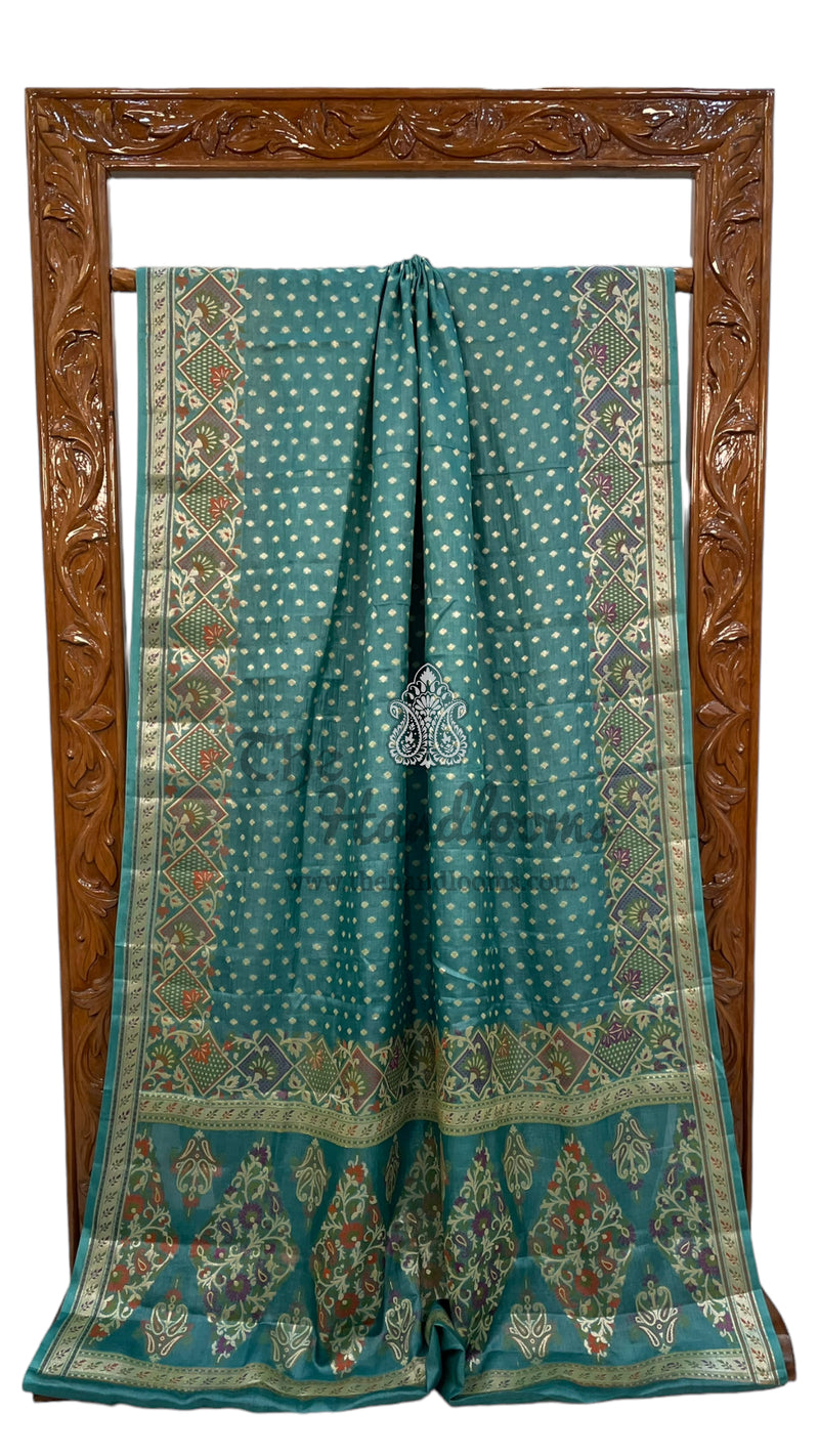 Pure Tussar Silk Handloom Banarasi Saree - The Handlooms