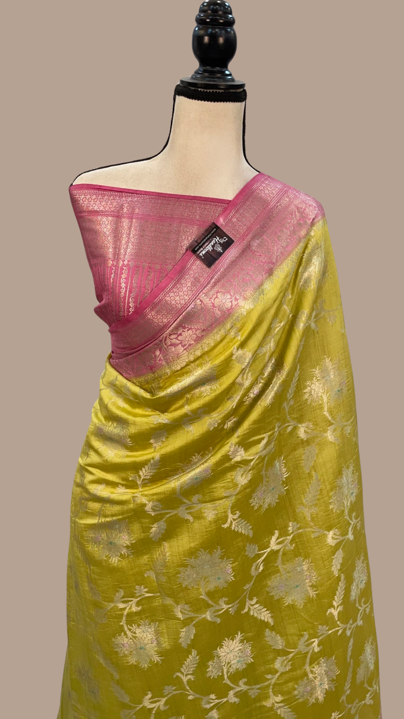 Pure Chiniya Silk Handloom Banarasi Saree - The Handlooms