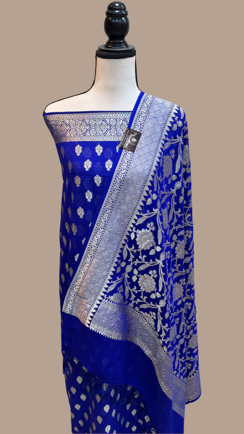 Khaddi Georgette Banarasi Dress material - The Handlooms