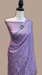 Pure Butter Crepe Banarasi Saree - The Handlooms