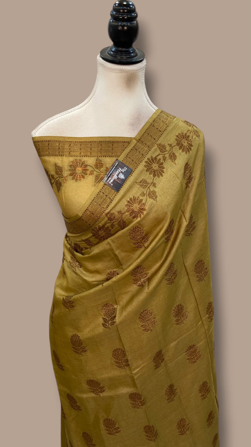 Pure Tussar Silk Handloom Banarasi Saree
