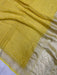 Pure Khaddi Georgette Dupatta - water zari - The Handlooms