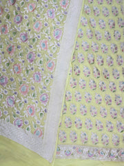 Pure Khaddi Georgette Banarasi Dress material - The Handlooms