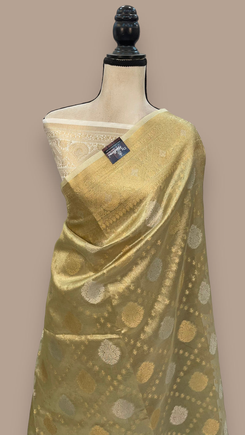Pure Kora Handloom Banarasi Saree - The Handlooms