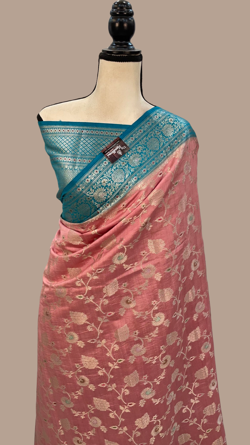 Pure Chiniya Silk Handloom Banarasi Saree - The Handlooms