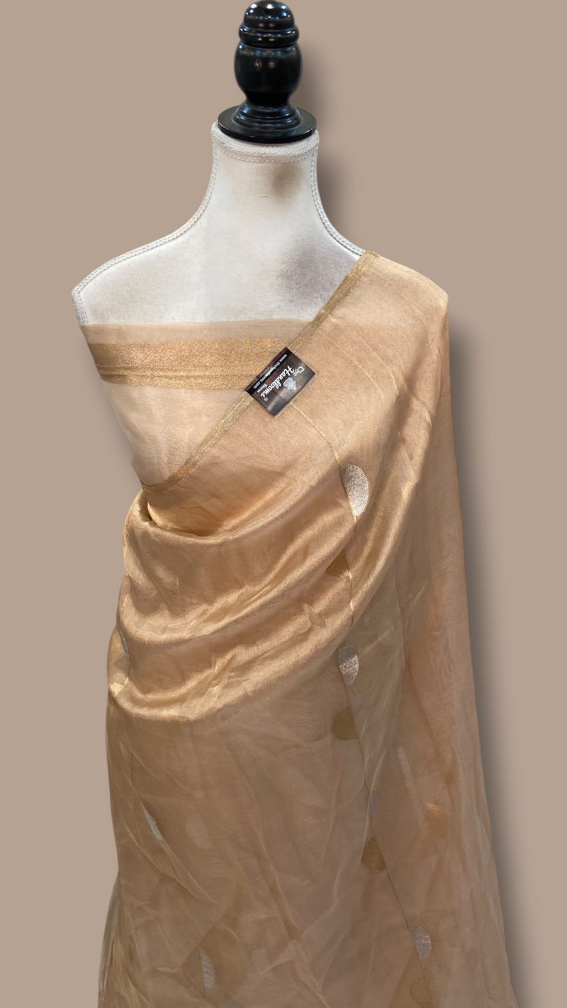 Pure Kora Tissue Silk Handloom Banarasi Saree