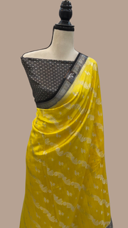 Pure Chiniya Silk Handloom Banarasi Saree - The Handlooms