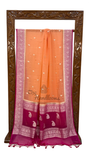 Pure Georgette Handloom Banarasi Saree - The Handlooms