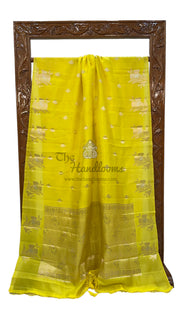 Pure Mango Silk Banarasi Handloom Saree - The Handlooms