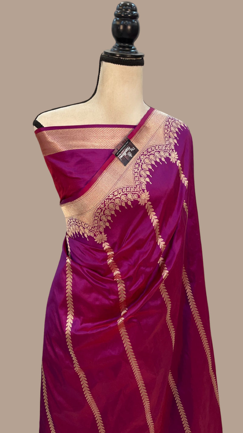 Pure Katan Silk Banarasi Handloom Saree - All over Kadua work - The Handlooms