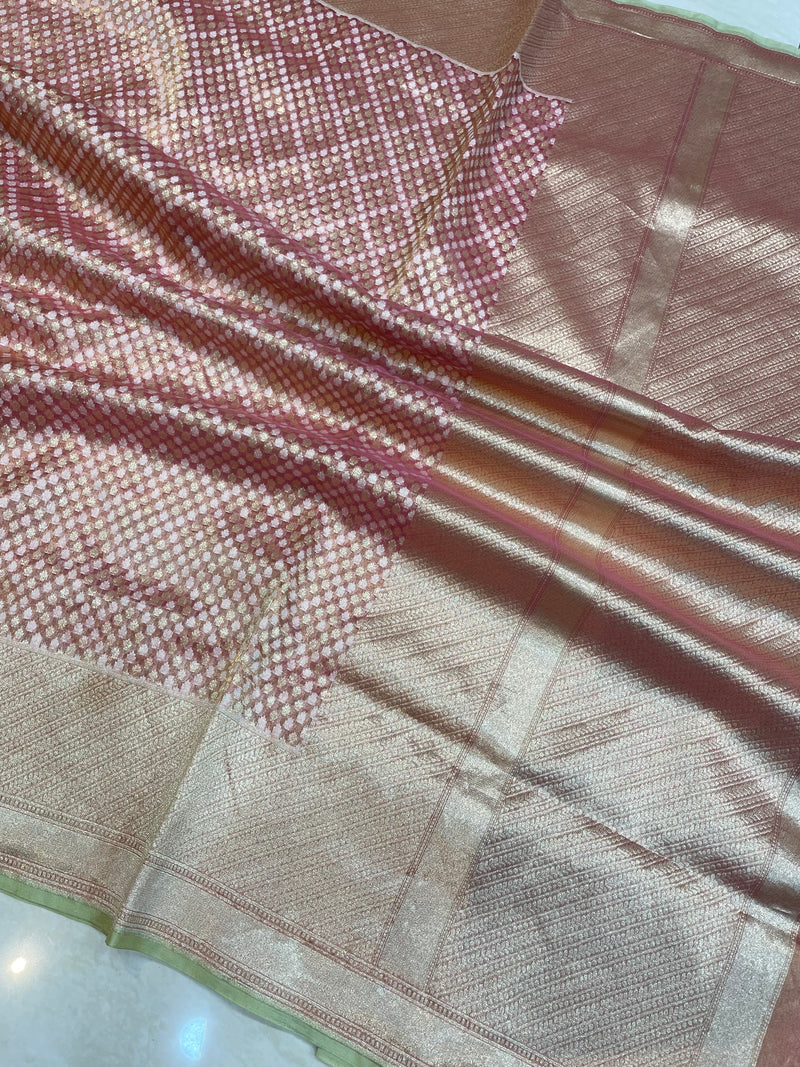 Pure Tissue Reshmi zari Banarasi Saree - The Handlooms