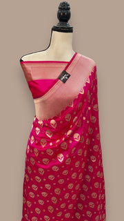 Pure Katan Silk Banarasi Handloom Saree - All over jaal work - The Handlooms