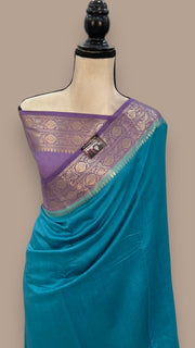 Pure Chiniya Silk Khaddi Handloom Banarasi Saree - The Handlooms