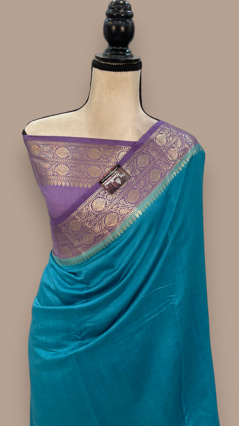 Pure Chiniya Silk Khaddi Handloom Banarasi Saree - The Handlooms