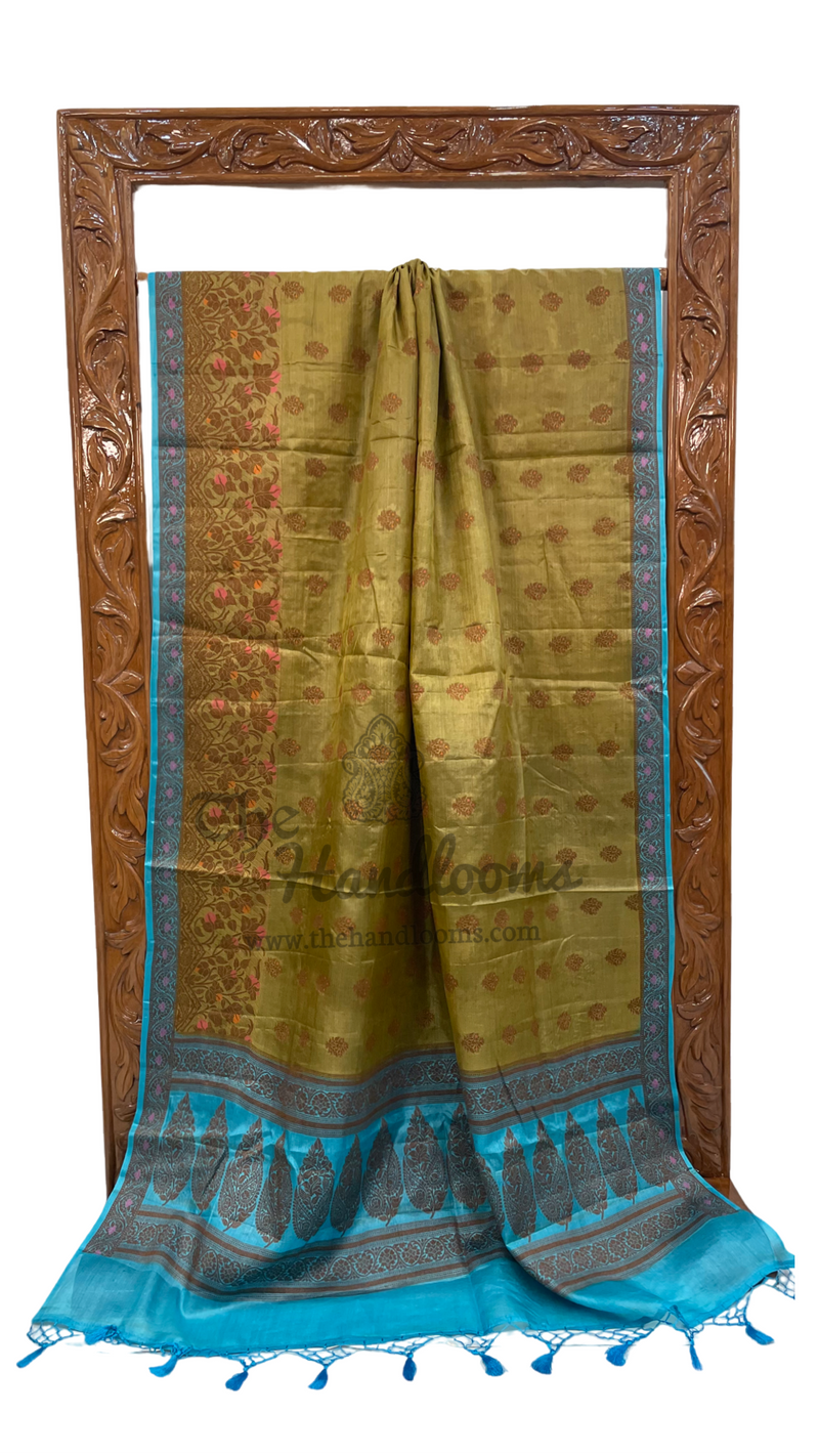 Pure Tussar Silk Handloom Banarasi Saree - The Handlooms