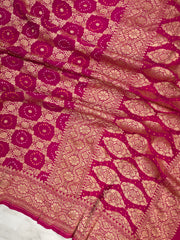 Pure Georgette Banarasi Bandhej Handloom Dupatta - The Handlooms