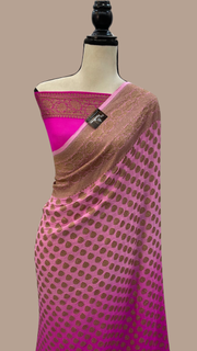 Khaddi Georgette Banarasi Saree -  Antique zari - The Handlooms
