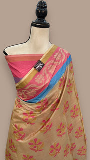 Pure Tussar Silk Handloom Banarasi Saree - The Handlooms