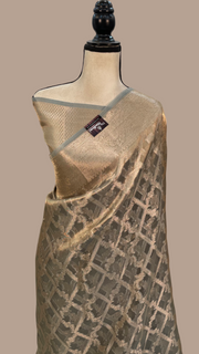 Pure Kora Tissue Handloom Banarasi Saree - The Handlooms