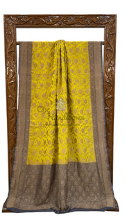 Khadki Georgette Banarasi Saree -  Antique zari - The Handlooms