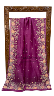 Pure Organza Chikankari Handloom Banarasi Saree - The Handlooms