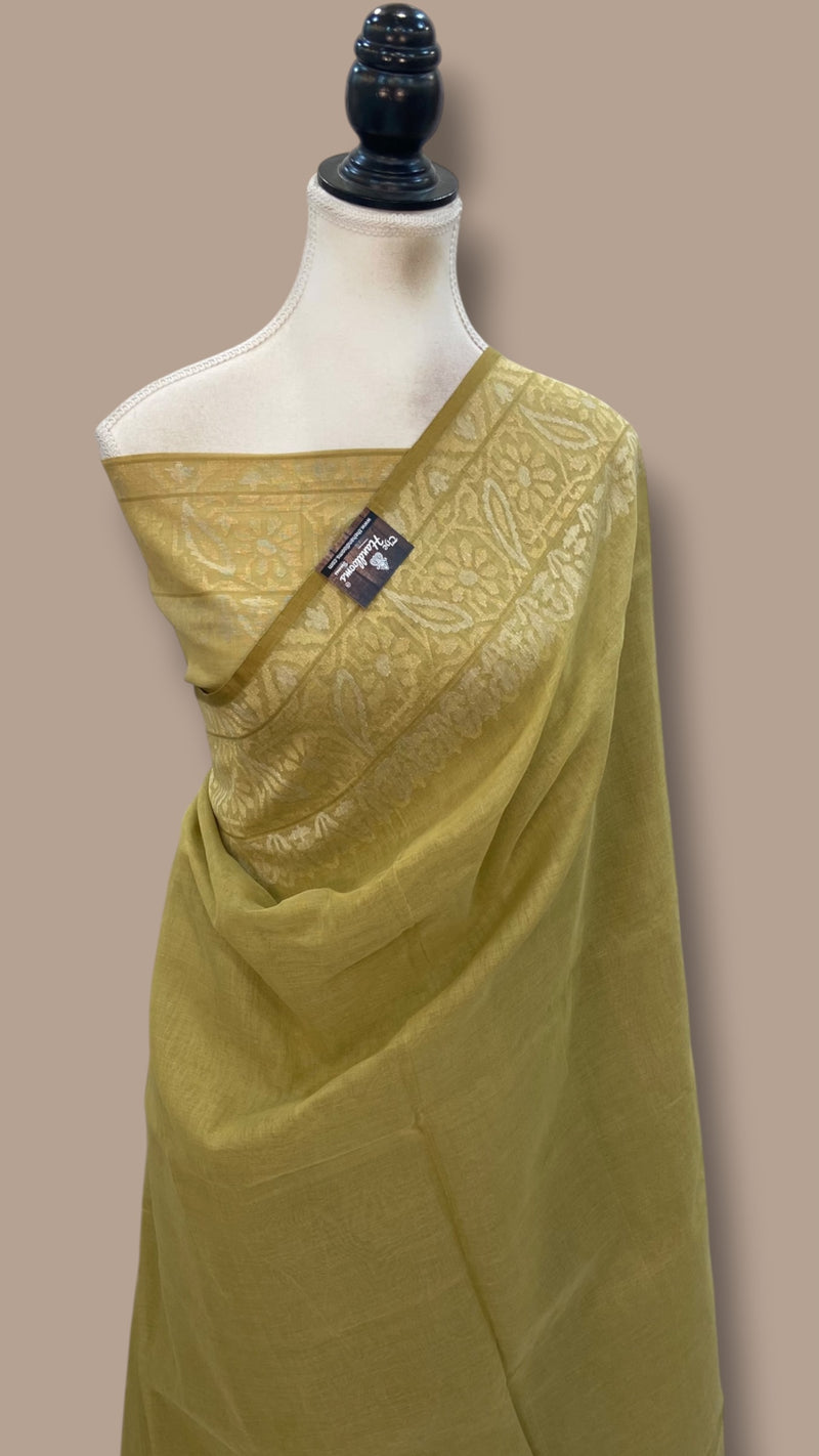 Real Zari Pure Cotton Banarasi Handloom Saree