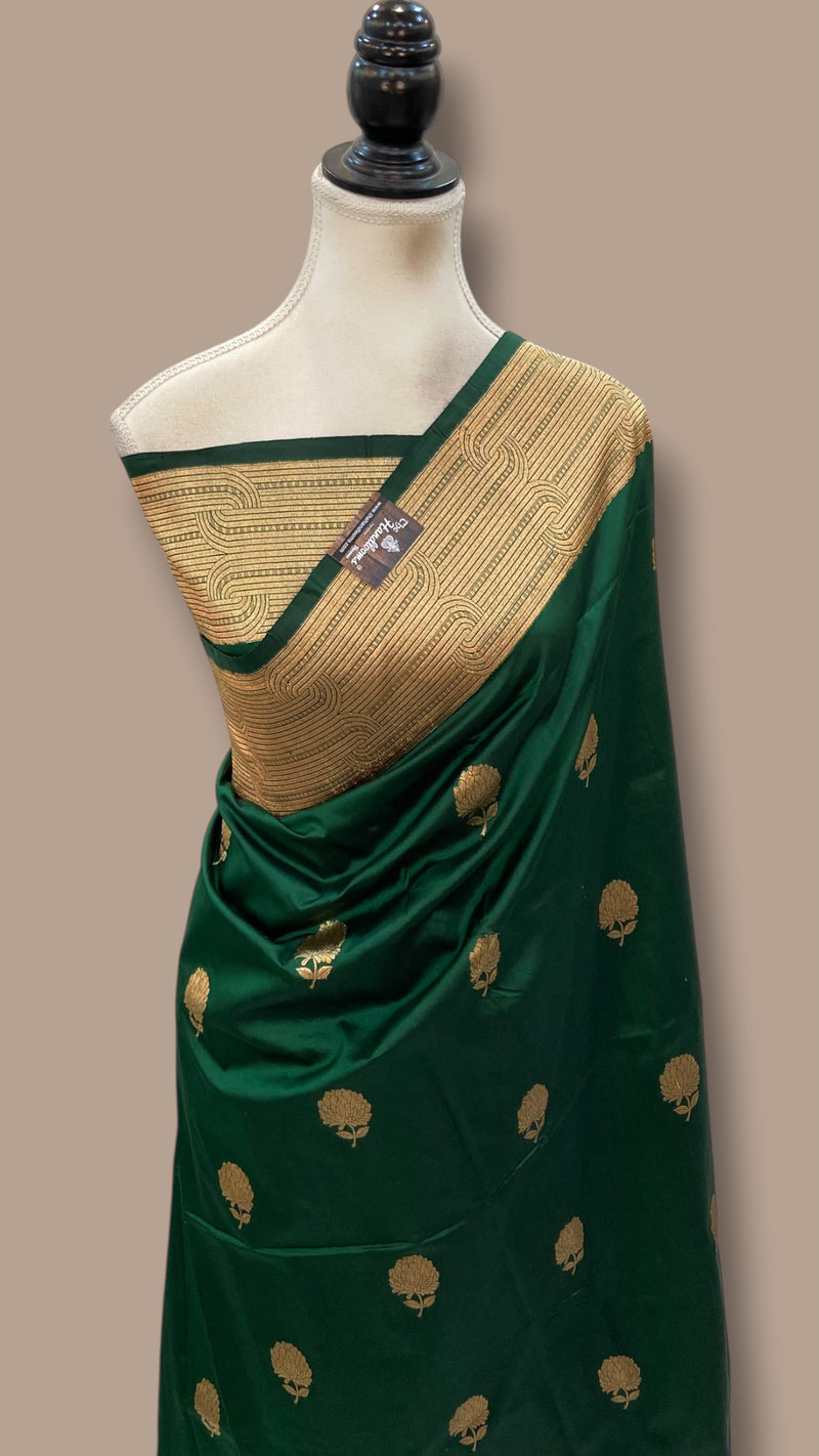Pure Katan Silk Banarasi Handloom Saree - All Over Kadua Motifs