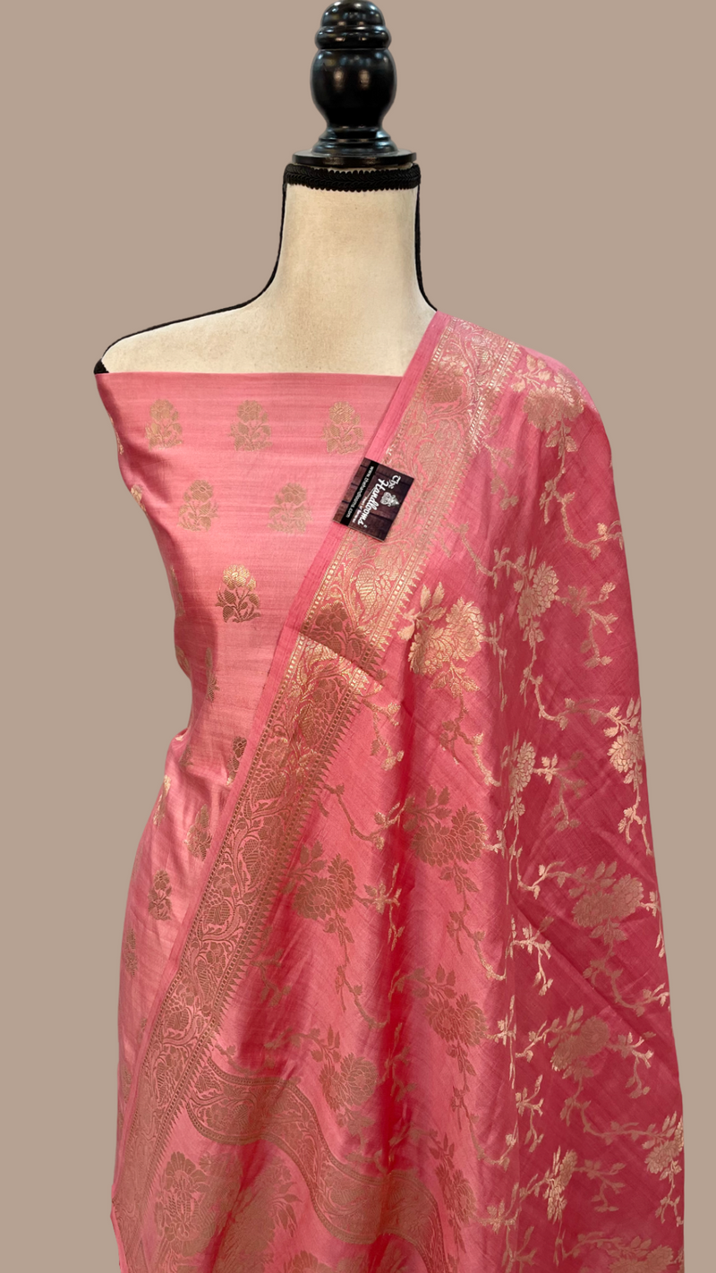 Pure Chiniya Silk Handlooms Banarasi Dress material - The Handlooms