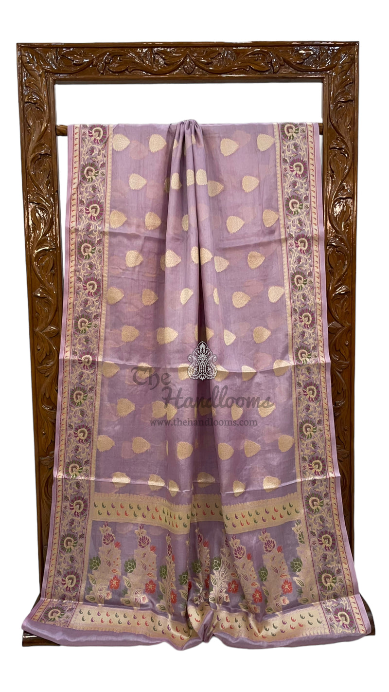 Pure Tussar Silk Handloom Banarasi Saree - The Handlooms
