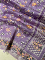 Pure Organza Chikankari Handloom Banarasi Saree - The Handlooms