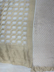 Pure Khaddi Georgette Banarasi Dress material - The Handlooms